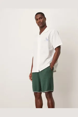 ASOS Oversized knit shorts with blanket stitch in dark