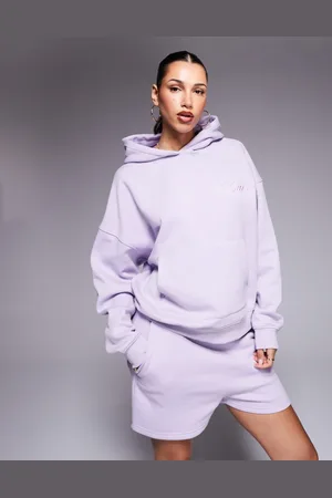 Kaiia Studio embroidered swirl logo oversized hoodie in lilac and pink - part of a set