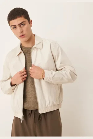 Abercrombie & Fitch Cropped harrington jacket in tan