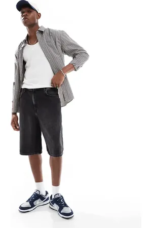 Only & Sons Balloon fit denim shorts in washed