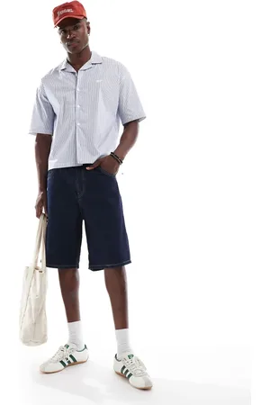 Pull&Bear Baggy denim shorts in indigo