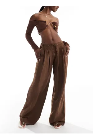 Stradivarius Crinkle wide leg pants in