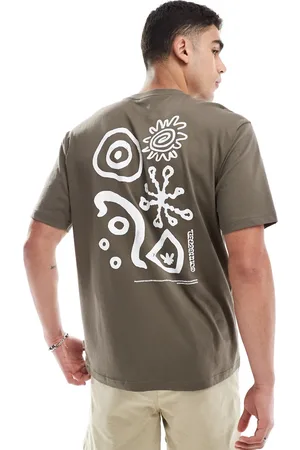 Only & Sons Oversized fit t-shirt with ancient back print in brown