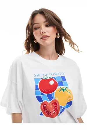 ONLY Tomato cropped t-shirt in