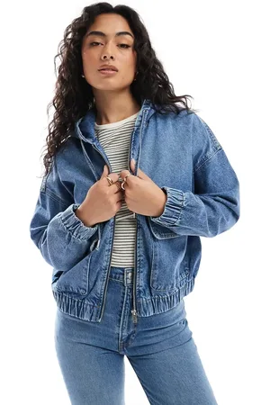 ONLY Hooded denim jacket in mid