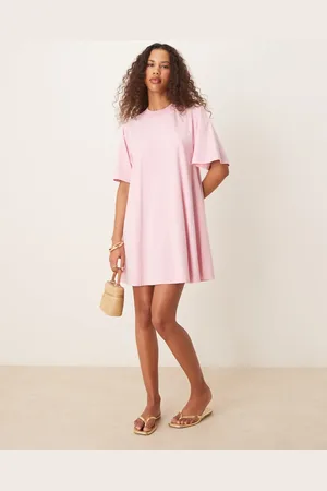 ASOS T-shirt swing mini dress in washed