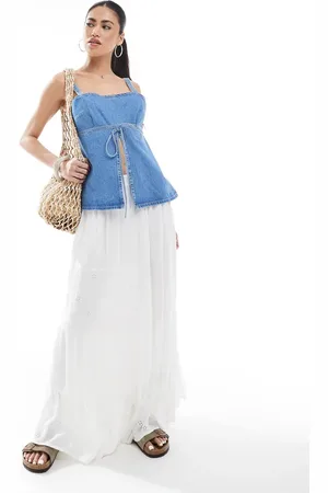 ONLY Textured maxi skirt in