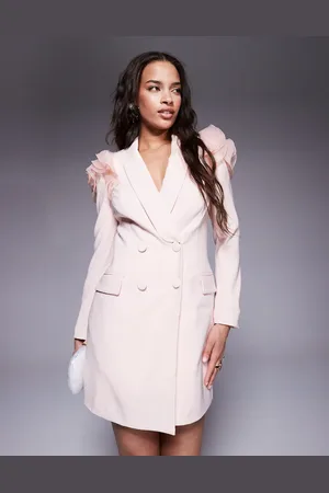 Lavish Alice Organza rose sleeve blazer dress light