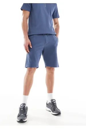 Only & Sons Texture shorts in indigo blue - part of a set