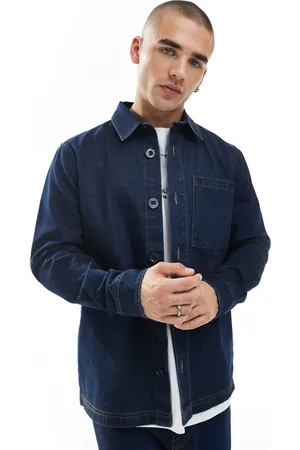 Threadbare Denim shacket in indigo rinse wash