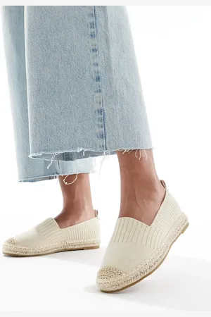 SEQWL Soft slip on espadrilles in cream