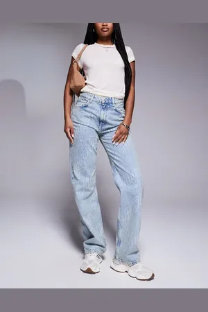 Hugo Blue Logo printed straight fit jeans in