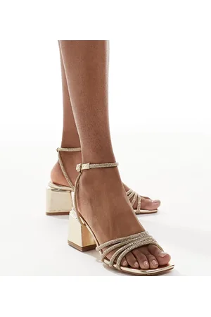 SEQWL Strappy block heeled sandals in