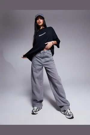 ASOS Weekend Collective baggy barrel fit jeans in washed