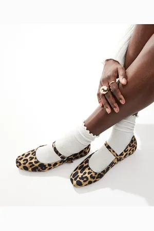 SEQWL Iris ballet shoes with bow in leopard