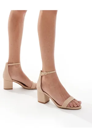 SEQWL Hallie block heeled sandals in beige