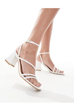 SEQWL Dandelion strappy block heeled sandals in
