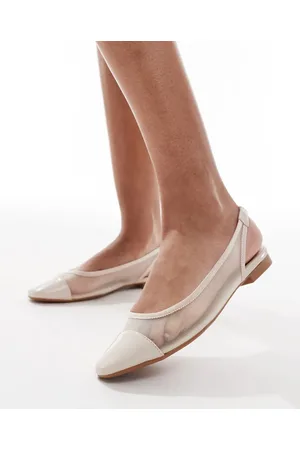 SEQWL Phelps sling back sandals in mesh cream