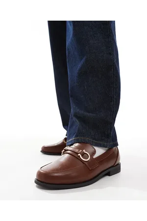 SEQWL Hero trim loafers in tan faux leather