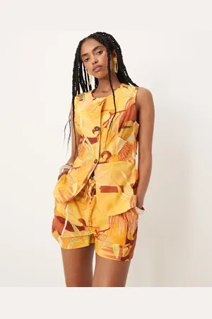 Never Fully Dressed Tailored vest in abstract print - part of a set