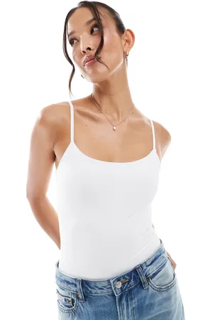 Pull&Bear Polyamide sculpt strappy bodysuit in
