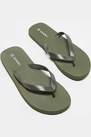 SEQWL Mamun thong flip flops in olive