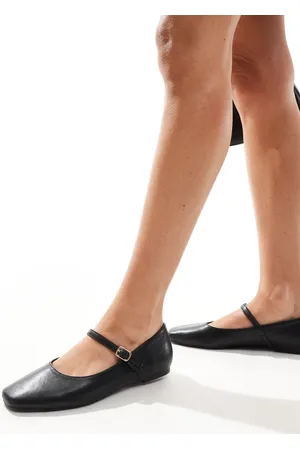 SEQWL Buckle strap ballet flats in PU