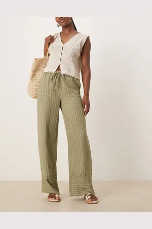JDY Wide leg pants in stripes