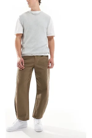 ASOS Canvas oversized fit pants with ADS logo in