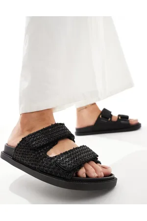 SEQWL Sandals with straps in raffia