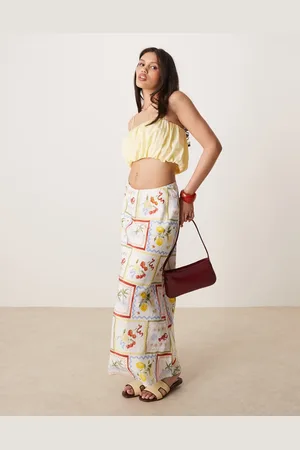 Abercrombie & Fitch Bias cut maxi skirt in vacation scarf print