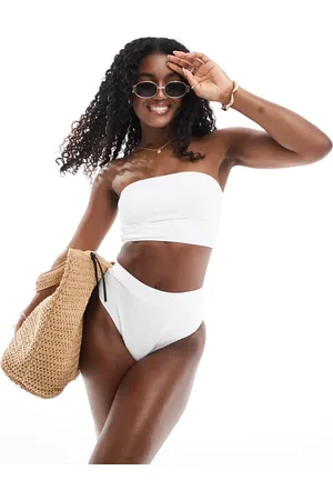Threadbare Bandeau bikini set with high waist bottoms in