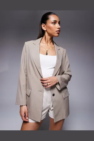 River Island Oversized blazer in beige