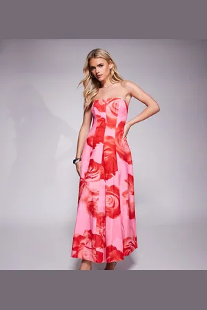 EVER NEW Structured maxi dress with pockets in bright floral