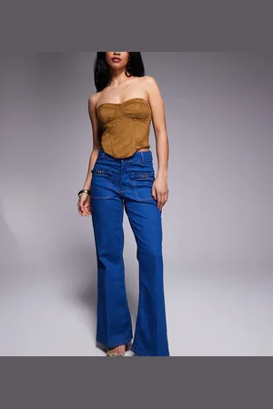 River Island Relaxed flare jeans in bright
