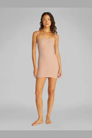 Calvin Klein Shapewear firm sculpted stay put stretch slip dress in black