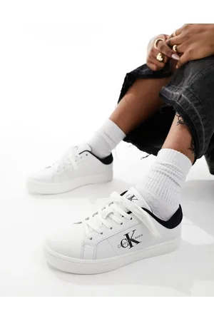 Calvin Klein Leather sneakers in white and