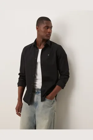 Calvin Klein Slim fit stretch poplin shirt in