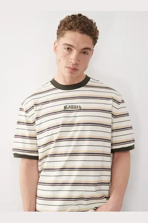 The Ragged Priest Striped T-shirt with Ragged logo in multi