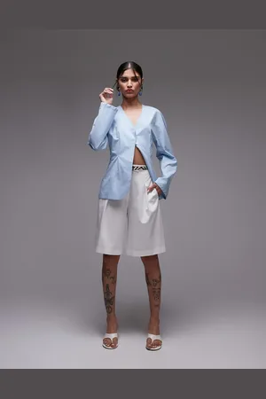 ASOS Tailored wide leg bermuda shorts in