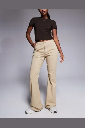Hugo Blue Chino flare pants in beige