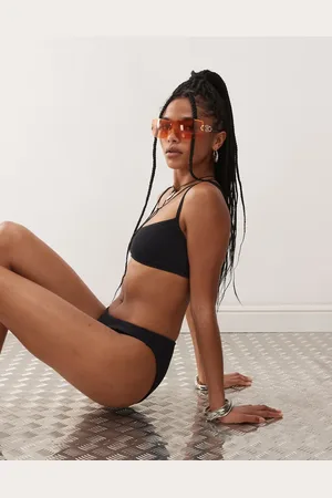 COLLUSION Mix and match crinkle deep scoop bikini bralet in
