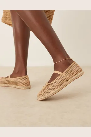 ASOS Jennie espadrille ballet flats in natural weave