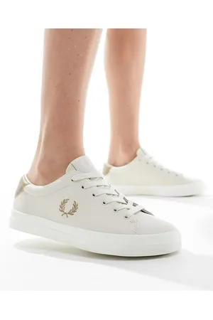 Fred Perry Lottie leather sneakers in stone