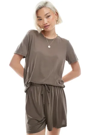 Pieces® Soft lightweight T-shirt in morel - part of a set