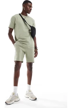 Only & Sons Waffle shorts in sage - part of a set