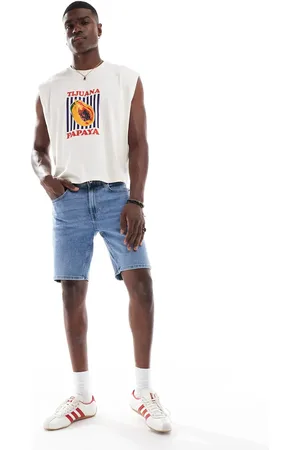 Only & Sons Regular fit denim shorts in light