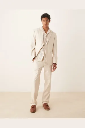 SELECTED Ascot regular fit pants in cream