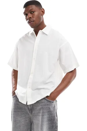 JACK & JONES Oversized linen mix shirt in