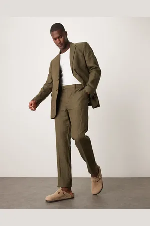 MANGO Slim fit linen suit pants in - part of a set